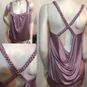 Gorgeous Silky braided straps drop back top